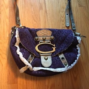 Guess Royal Purple Purse - long adjustable strap